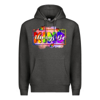 Charcoal Heather Always be kind Premium Hoodie - FaDigitalArtStudio
