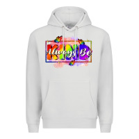Dove Grey Always be kind Premium Hoodie - FaDigitalArtStudio