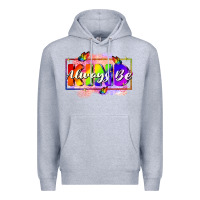 Heather Grey Always be kind Premium Hoodie - FaDigitalArtStudio