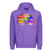 Purple Always be kind Premium Hoodie - FaDigitalArtStudio