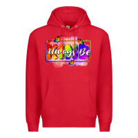 Red Always be kind Premium Hoodie - FaDigitalArtStudio