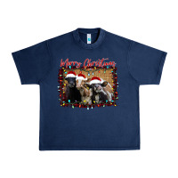 Navy Merry Christmas Cows Urban Heavy Tee - Bettercallsaul
