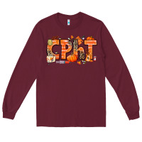 Burgundy Fall CPHT Pharmacy Technician Long Sleeve Tee - texasbilliewilder