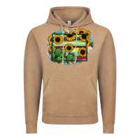 Vintage Coffee wyoming map sunflower cactus serape Vintage Hoodie - RanaPortraitStore