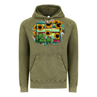 Vintage Olive wyoming map sunflower cactus serape Vintage Hoodie - RanaPortraitStore