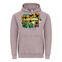 Vintage Zinc wyoming map sunflower cactus serape Vintage Hoodie - RanaPortraitStore