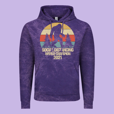 Bigfoot Social Distancing World Champion Vintage Hoodie Designed By Bettercallsaul