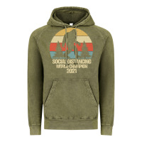 Vintage Olive Bigfoot Social Distancing World Champion Vintage Hoodie - Bettercallsaul