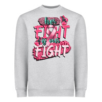 Heather Grey her fight is our fight Heavyweight Sweatshirt - CowGirlArtShop