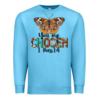 Ocean Blue You Are Chosen Religious Premium Sweatshirt - LillyAllenDesigns