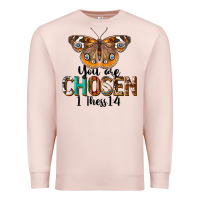 Pale Pink You Are Chosen Religious Premium Sweatshirt - LillyAllenDesigns