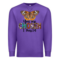 Purple You Are Chosen Religious Premium Sweatshirt - LillyAllenDesigns
