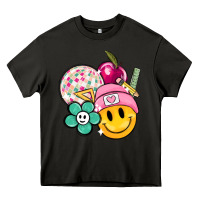 Asphalt smiley face and school elementary Heavy Core Tee - MaliasSmallBusiness