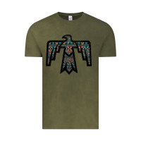 Vintage Olive Black Aztec Thunderbird Vintage Tee - Bettercallsaul