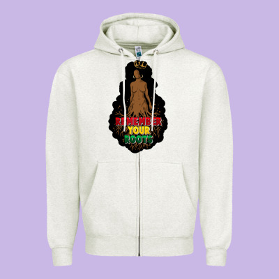 Remember Your Roots Zipper Hoodie Designed By Fadigitalartstudio