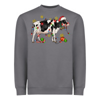 Storm christmas holstein cow Heavyweight Sweatshirt - CowGirlArtShop