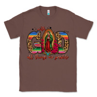 Chestnut with god all things are possible lady of guadalupe Classic Tee - Jasminsmagicworld