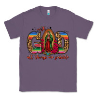 Lavender with god all things are possible lady of guadalupe Classic Tee - Jasminsmagicworld