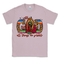 Lilac with god all things are possible lady of guadalupe Classic Tee - Jasminsmagicworld