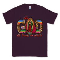 Plum with god all things are possible lady of guadalupe Classic Tee - Jasminsmagicworld