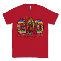 Red with god all things are possible lady of guadalupe Classic Tee - Jasminsmagicworld