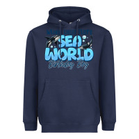 Navy Whale Hello There Sea World Birthday Boy Heavyweight Hoodie - CowhideDigitalArt