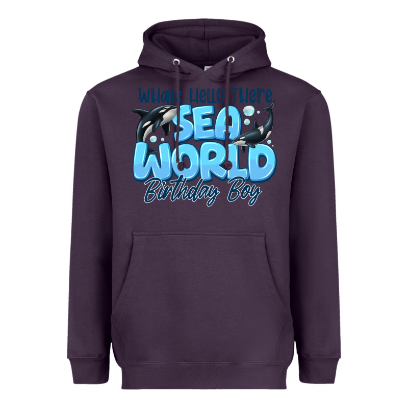 Whale Hello There Sea World Birthday Boy Heavyweight Hoodie by CowhideDigitalArt | Teevron