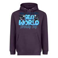 Plum Whale Hello There Sea World Birthday Boy Heavyweight Hoodie - CowhideDigitalArt