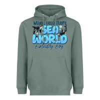 Sage Whale Hello There Sea World Birthday Boy Heavyweight Hoodie - CowhideDigitalArt