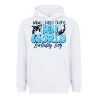 White Whale Hello There Sea World Birthday Boy Heavyweight Hoodie - CowhideDigitalArt