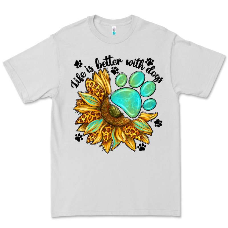 Life Is Better With Dogs Premium Tee by NancyCooperArtShop | Teevron