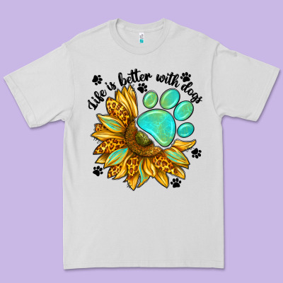 Life Is Better With Dogs Premium Tee Designed By Nancycooperartshop
