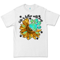 White life is better with dogs Premium Tee - NancyCooperArtShop