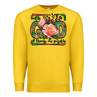 Lemon With god all things are possible leopard frame Premium Sweatshirt - LillyAllenDesigns