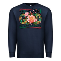 Navy With god all things are possible leopard frame Premium Sweatshirt - LillyAllenDesigns