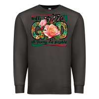 Smoke With god all things are possible leopard frame Premium Sweatshirt - LillyAllenDesigns