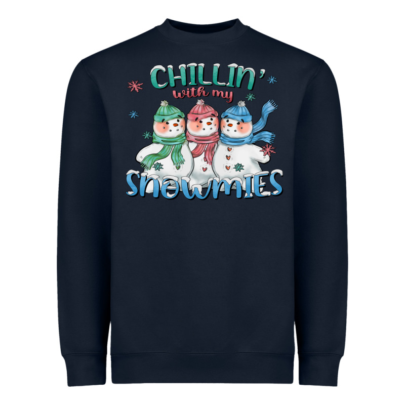 Chillin With My Snowmies Heavyweight Sweatshirt by CowGirlArtShop | Teevron