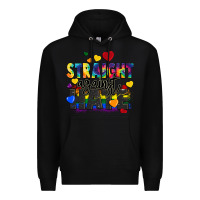 Black straight against hate Premium Hoodie - FaDigitalArtStudio