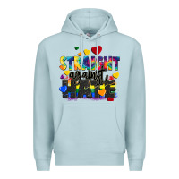 Blue Mist straight against hate Premium Hoodie - FaDigitalArtStudio