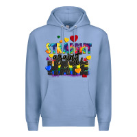 Colony Blue straight against hate Premium Hoodie - FaDigitalArtStudio