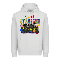 Dove Grey straight against hate Premium Hoodie - FaDigitalArtStudio
