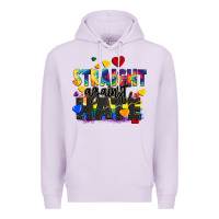 Lilac straight against hate Premium Hoodie - FaDigitalArtStudio