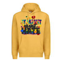 Mustard straight against hate Premium Hoodie - FaDigitalArtStudio