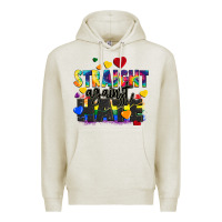 Oatmeal Heather straight against hate Premium Hoodie - FaDigitalArtStudio