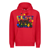 Red straight against hate Premium Hoodie - FaDigitalArtStudio