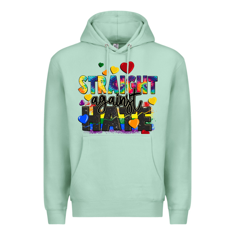 Straight Against Hate Premium Hoodie by FaDigitalArtStudio | Teevron