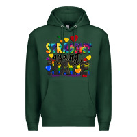 Sports Green straight against hate Premium Hoodie - FaDigitalArtStudio