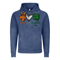 Vintage Denim peace love st patrick's day Vintage Hoodie - Bettercallsaul