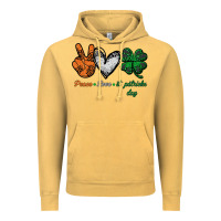 Vintage Mustard peace love st patrick's day Vintage Hoodie - Bettercallsaul