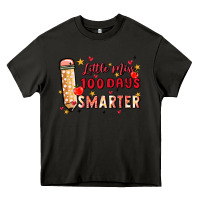 Asphalt little miss 100 days smarter Heavy Core Tee - MaliasSmallBusiness